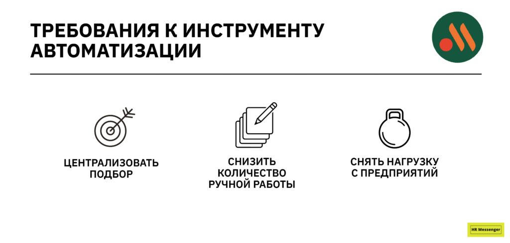 требования к инструменту автоматизации